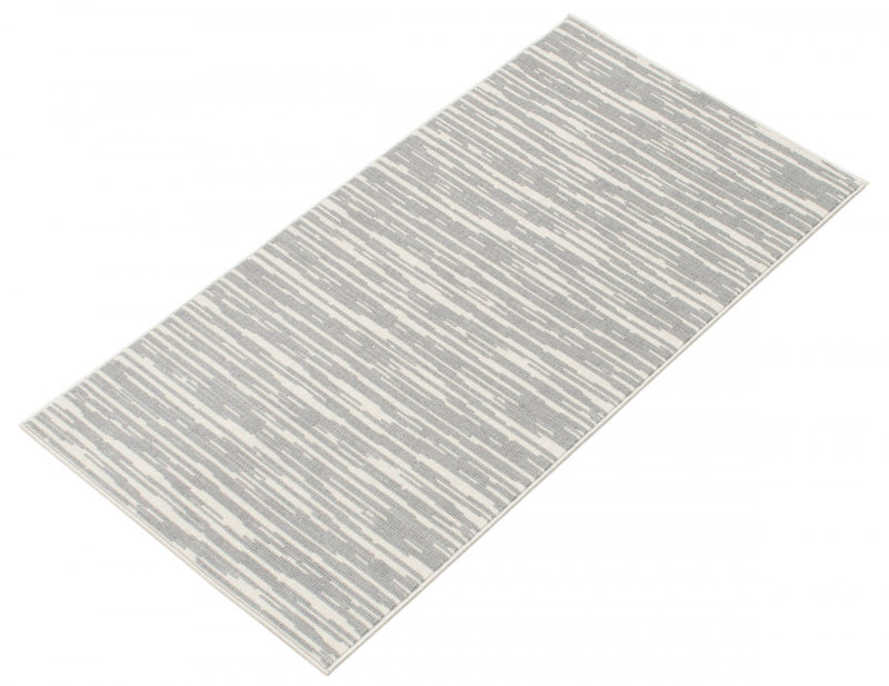Carpette Eadda gris clair 2 pi 8 po x 4 pi 11 po