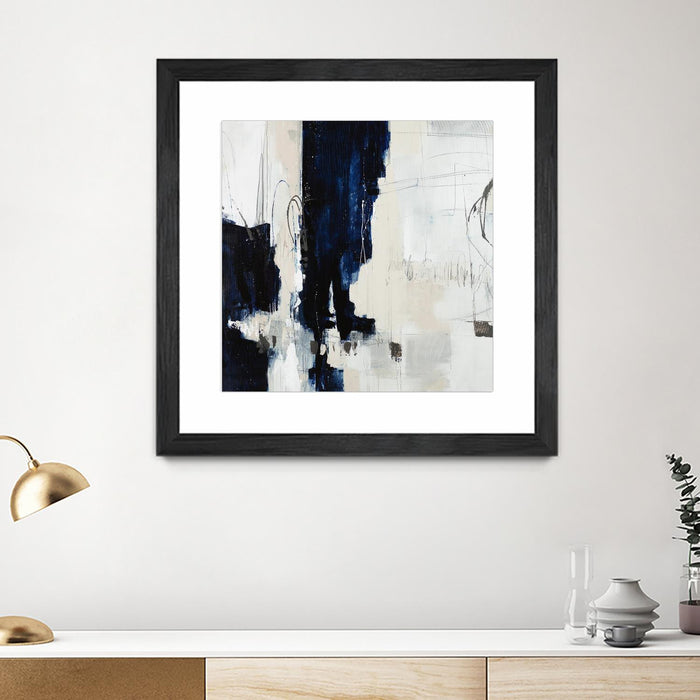 Œuvre d'art murale sur toile encadrée noire « Underground Mechanics » 36 x 36