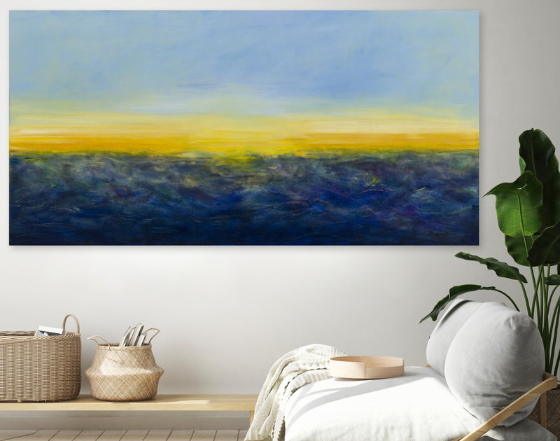 Œuvre d’art murale Giant Art « Ocean Mood » 72 x 36