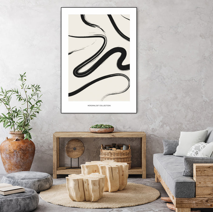 Œuvre d’art murale sur toile encadrée noire « Free » 30 x 40