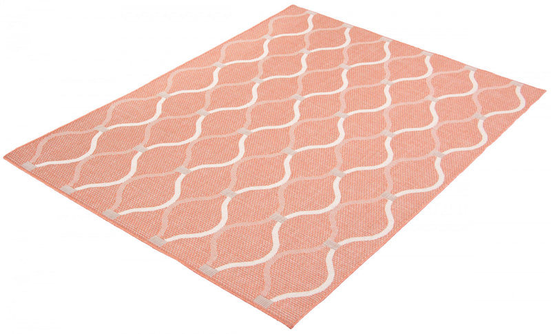 Carpette Neisha Abstract corail 5 pi 3 po x 7 pi 3 po