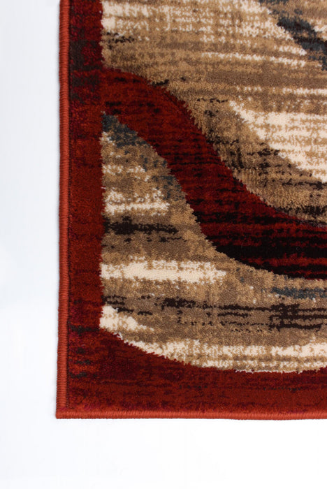 Carpette Allonah rouge - 7 pi 10 po x 10 pi 2 po