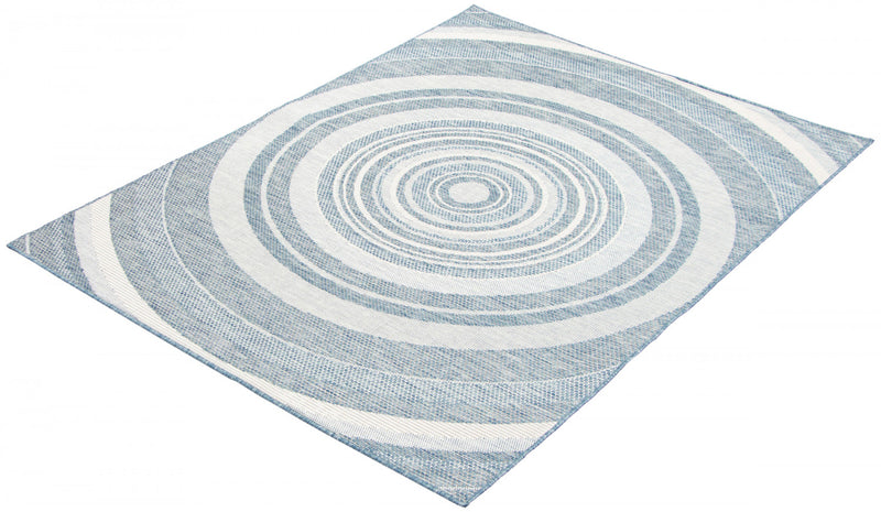 Carpette Neisha Modern bleue 5 pi 3 po x 7 pi 3 po