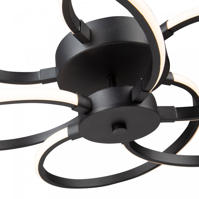 Plafonnier affleuré Equinox noir à DEL de 30 W