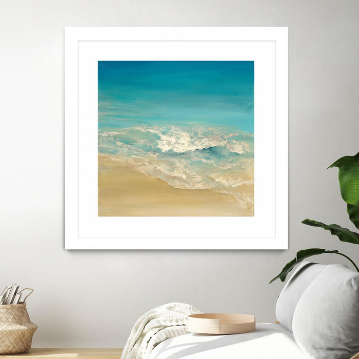 Œuvre d’art murale encadrée blanche et mate « Coastal Viewpoint Ii » 30 x 30