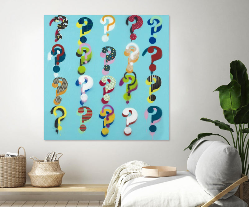 Œuvre d’art murale Giant Art « Pop The Question » 54 x 54