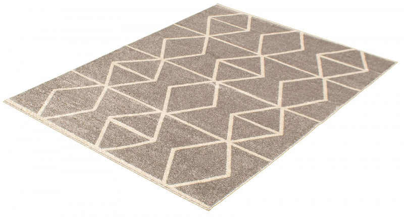 Carpette Anandi gris-ivoire - 5 pi 3 pox 7 pi 3 po
