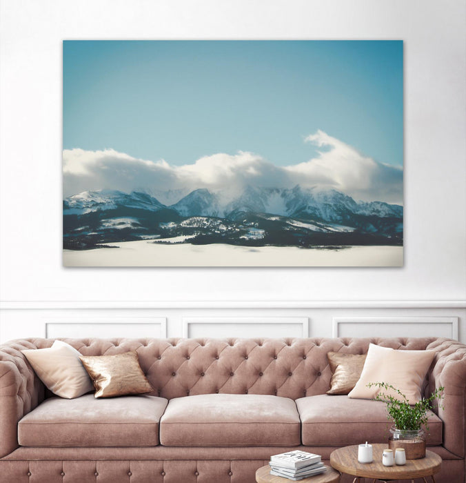 Œuvre d’art murale Giant Art « Bridger Mountain Cloud Cover » 72 x 48