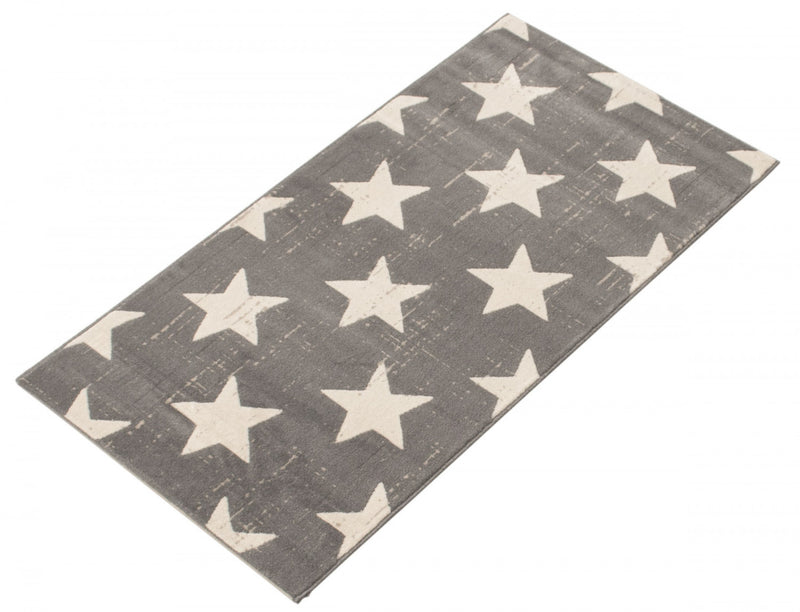 Carpette Ira grise 2 pi 8 po x 4 pi 11 po