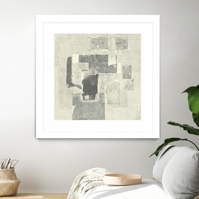 Œuvre d’art murale encadrée blanche et mate « Camera Obscura » 30 x 30