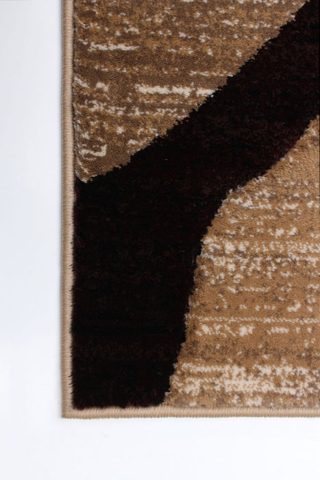 Carpette Mayoree brun, beige et noir - 5 pi 3 po x 7 pi 3 po