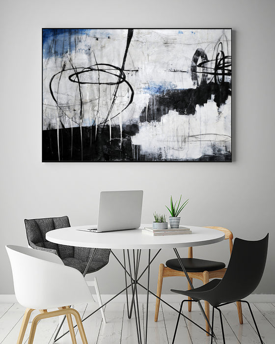 Œuvre d’art murale sur toile encadrée noire « About That Twirl » 36 x 24