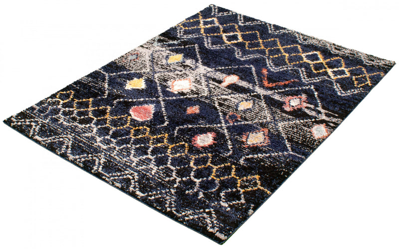 Carpette Makondo Classic bleu marin - 5 pi 3 pox 7 pi 3 po