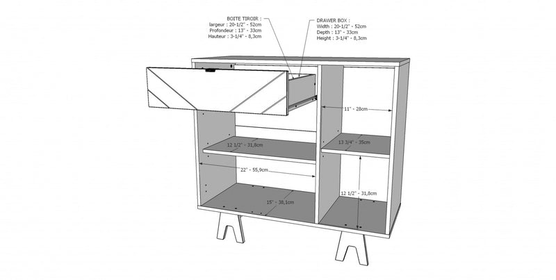 Armoire décorative Gossip Nordika - noire