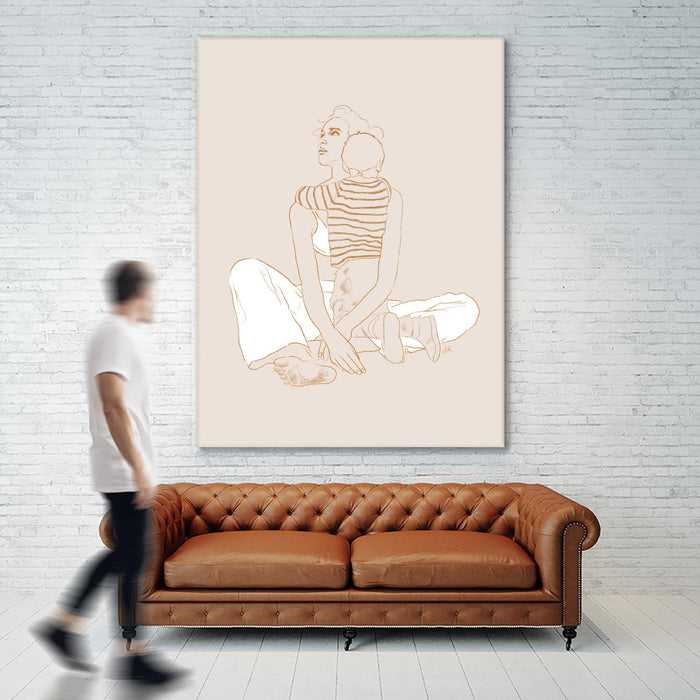 Œuvre d’art murale Giant Art « A Mother And Son » 72 x 54
