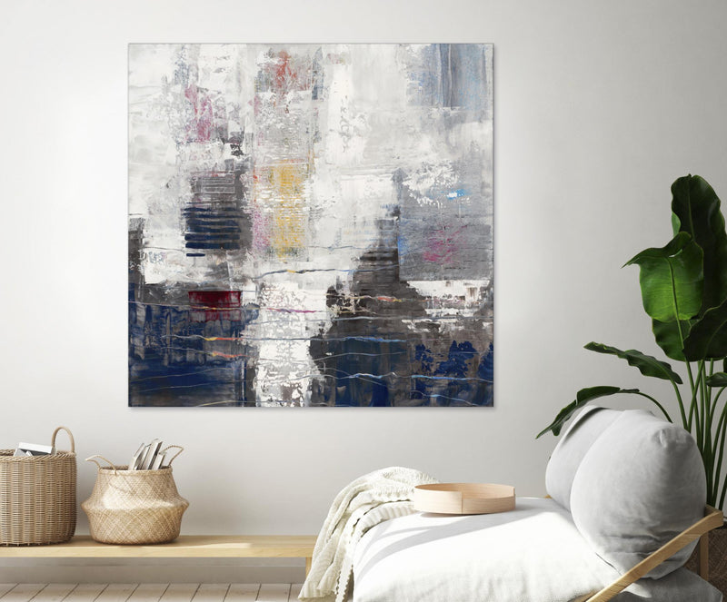 Œuvre d’art murale Giant Art « Approaching Shangri-la » 72 x 72