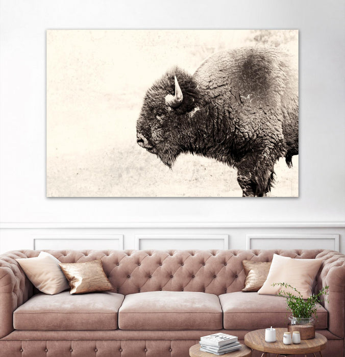 Œuvre d’art murale Giant Art « Buffalo » 84 x 54