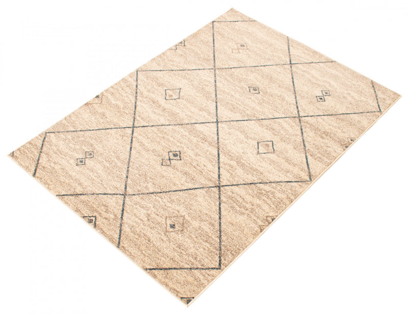 Tapis Grande Ivoire / Bleu 3pi 11 po X 5pi 7po