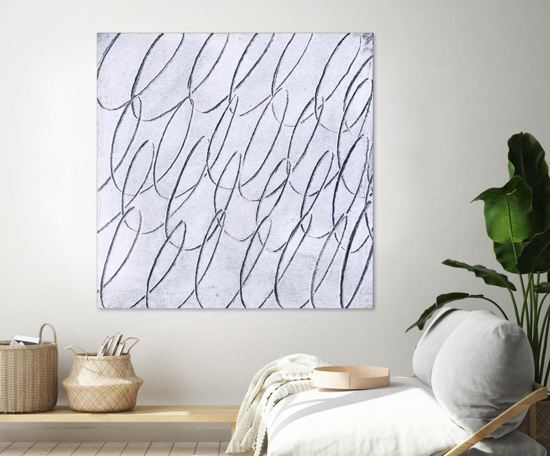 Œuvre d’art murale Giant Art « Contemplating Style » 54 x 54