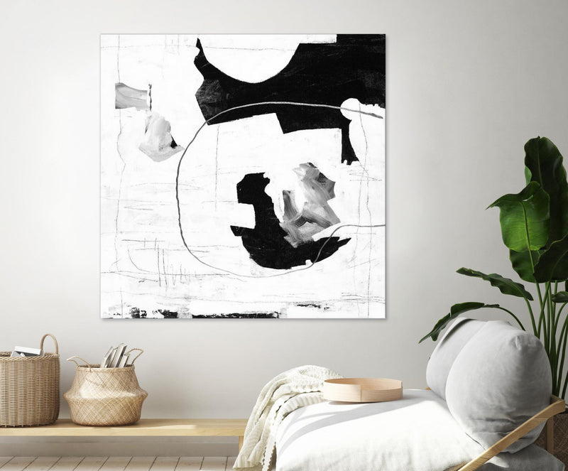 Œuvre d’art murale Giant Art « Traces Of Silver Iii » 72 x 72