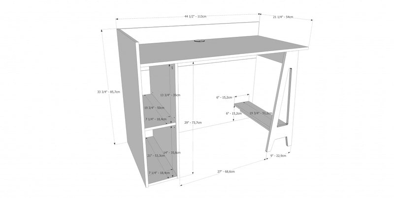Bureau Atypik Nordika - blanc