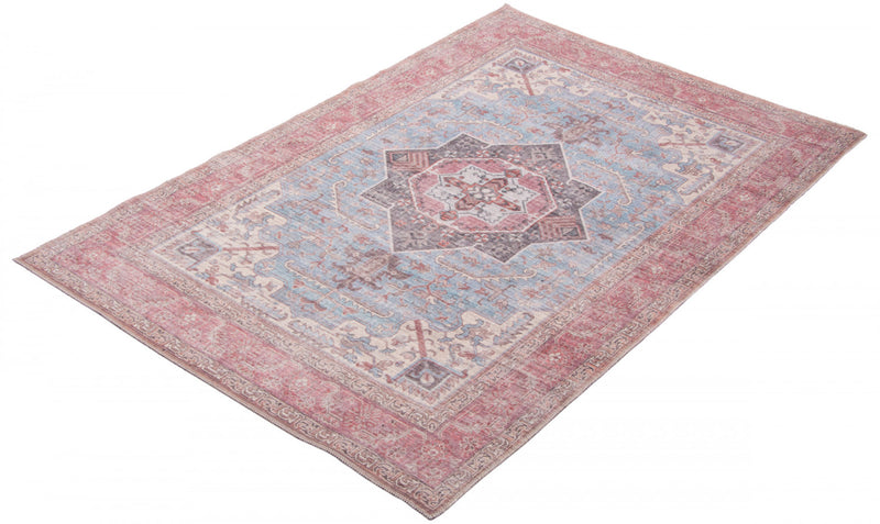 Carpette Ophelia bleue 5 pi 3 po x 8 pi 0 po