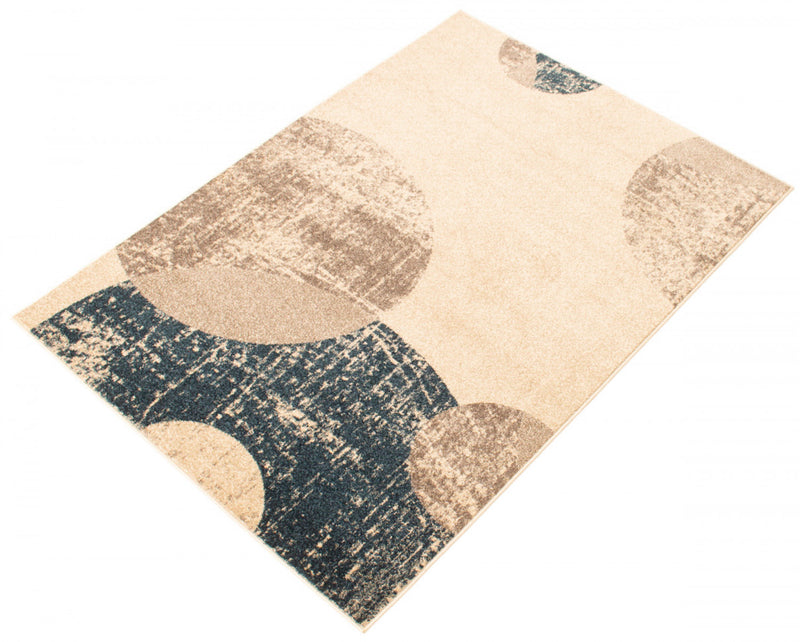 Carpette Ellegance ivoirebleu 6 pi 7 po x 9 pi 6 po