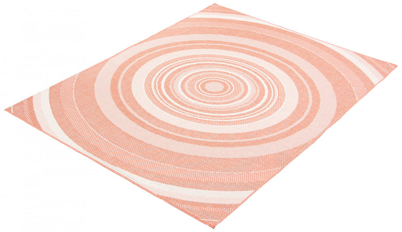 Carpette Neisha Modern corail 6 pi 7 po x 9 pi 6 po