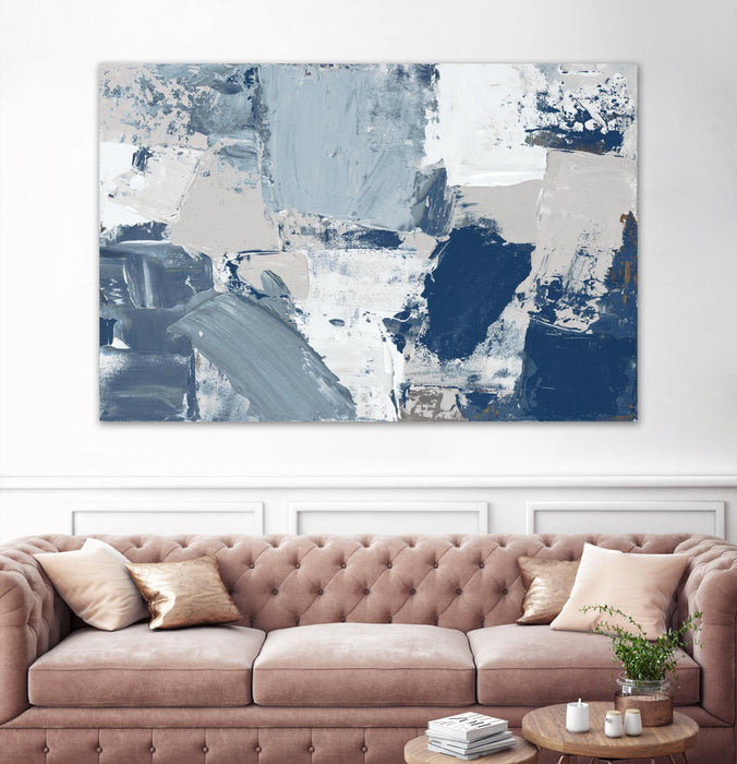 Œuvre d’art murale Giant Art « Blue Combo » 72 x 48