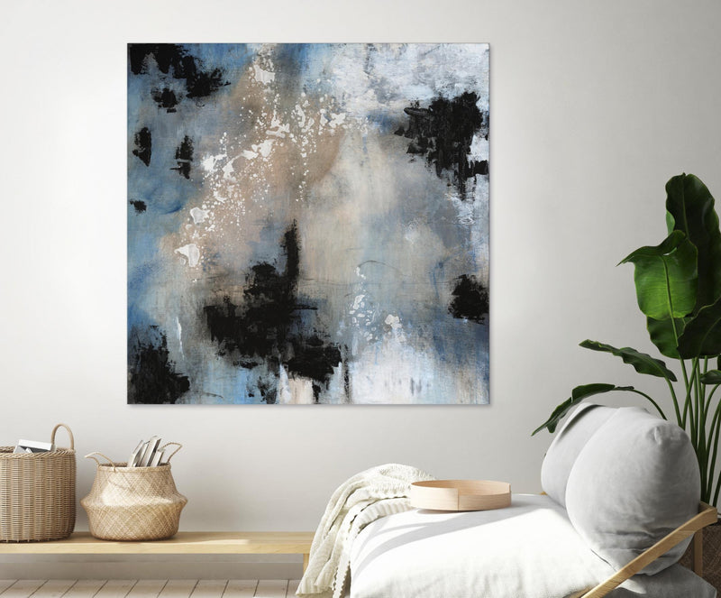 Œuvre d’art murale Giant Art « Embellished Shifting Motion Ii » 54 x 54