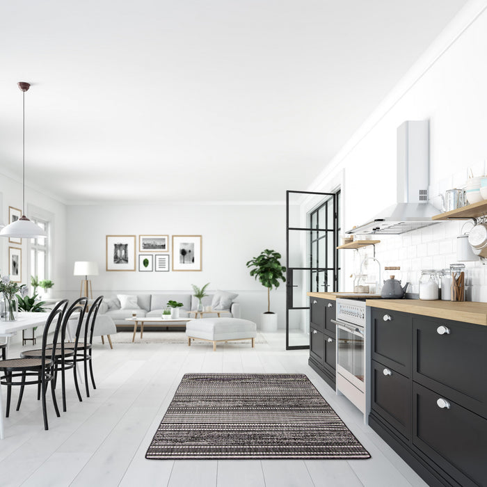 Carpette Wileen noire - 2 pi 2 po x 6 pi 7 po