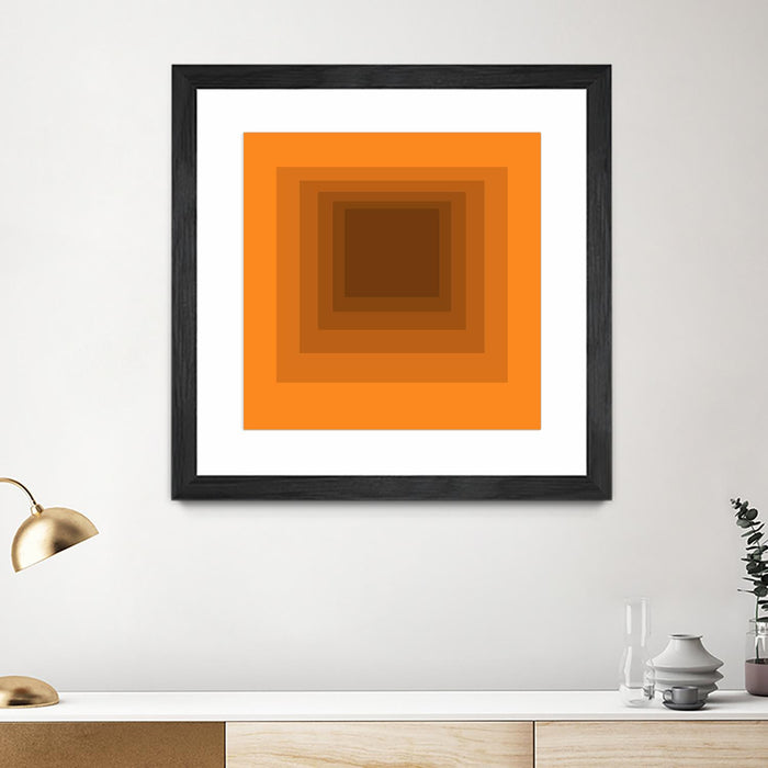 Œuvre d’art murale encadrée noire et mate « After Josef F » 30 x 30
