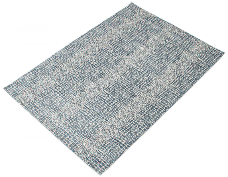 Carpette Kecia bleu marine/crème 5 pi 3 po x 7 pi 3 po