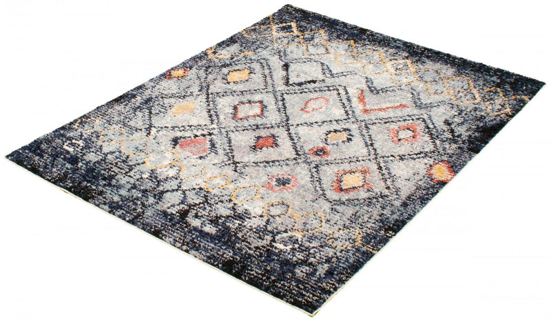 Carpette Makondo Classic bleu - 5 pi 3 pox 7 pi 3 po