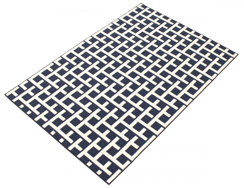 Carpette Brangane bleue 3 pi 11 po x 5 pi 7 po
