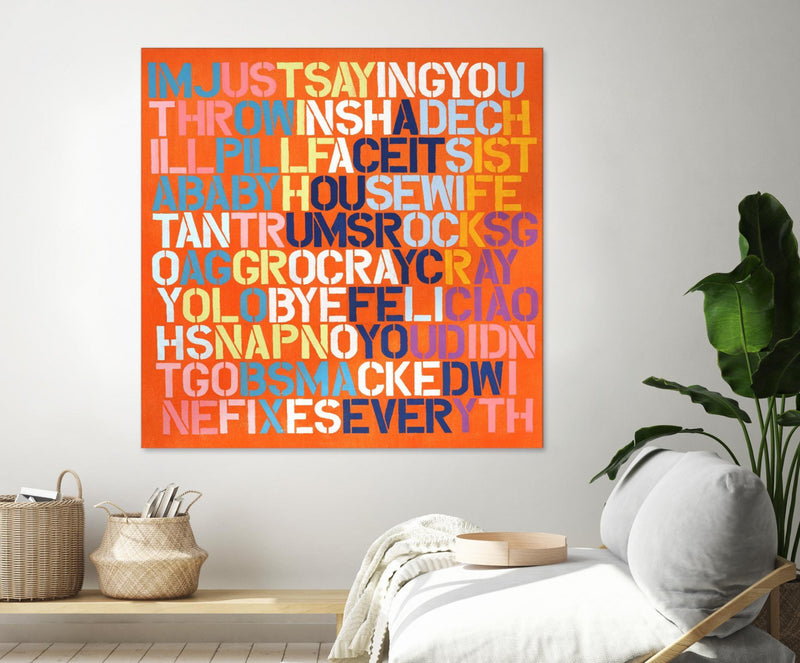 Œuvre d’art murale Giant Art « Cray Cray » 72 x 72
