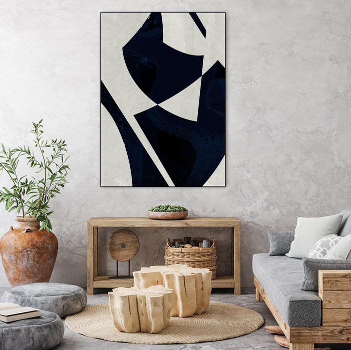 Œuvre d'art murale sur toile encadrée noire « Black Machine I » 18 x 24