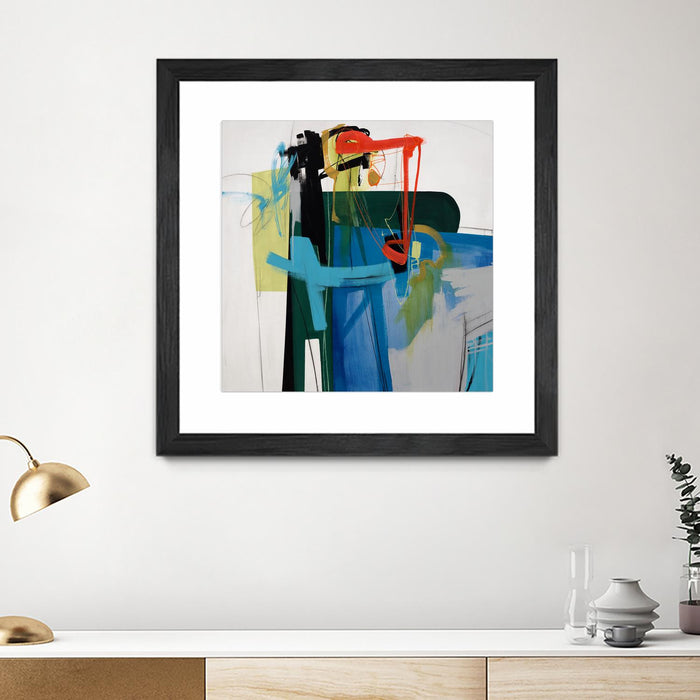 Œuvre d’art murale encadrée noire et mate « Return The Fork » 36 x 36