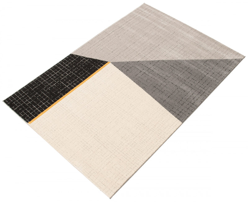 Carpette Theano noire 5 pi 3 po x 7 pi 7 po