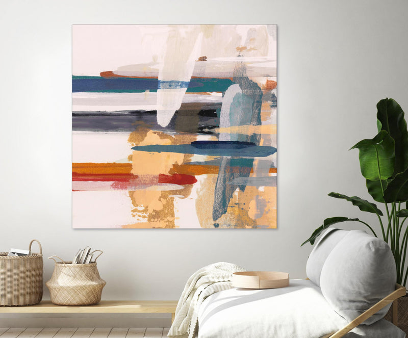 Œuvre d’art murale Giant Art « Horizon V4 » 54 x 54