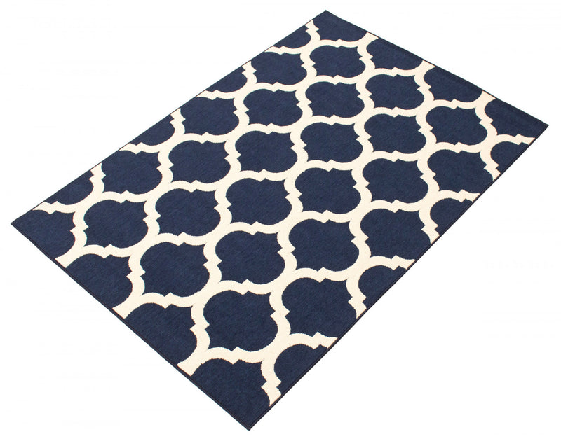 Carpette Sophie ivoirebleu marine - 3 pi 11 po x 5 pi 7 po