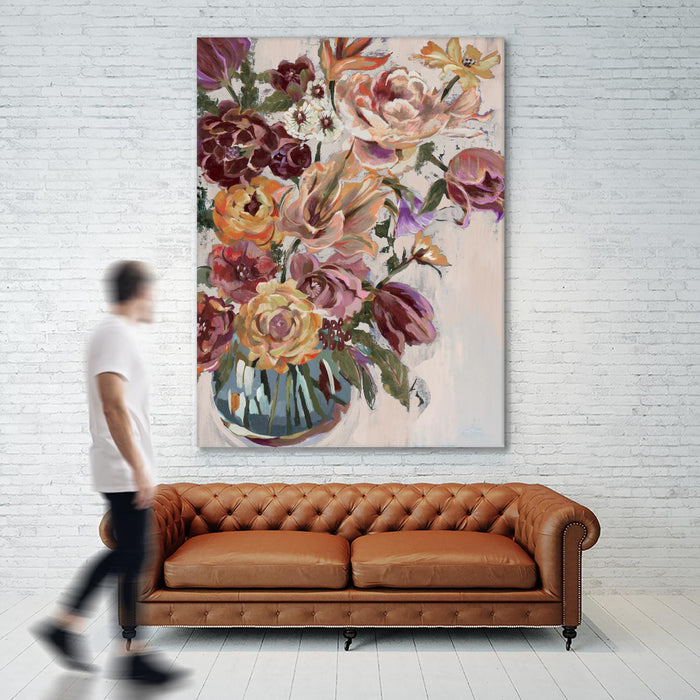 Œuvre d’art murale Giant Art « Spring Bouquet V34 » 72 x 54