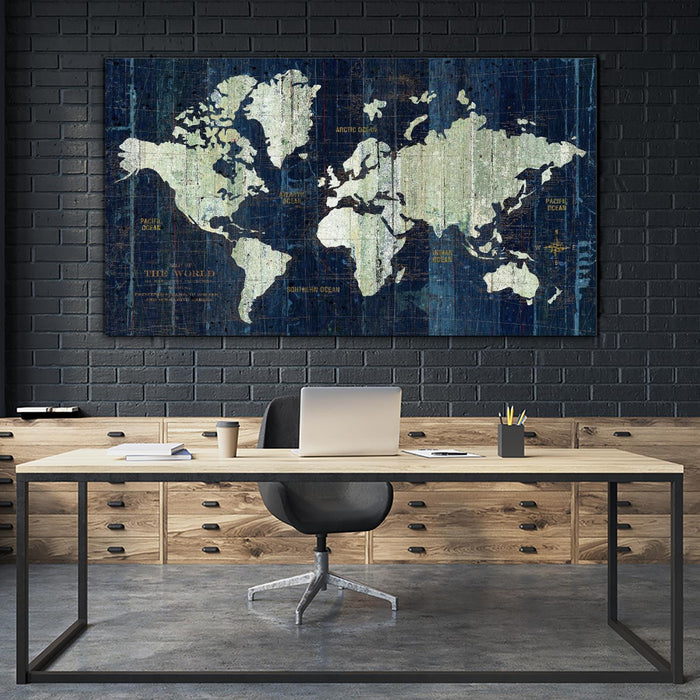 Œuvre d’art murale Giant Art « Old World Map » 84 x 48