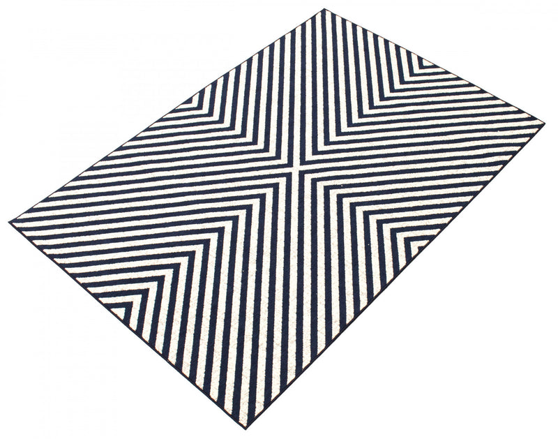 Carpette Dodie bleueivoire 6 pi 7 po x 9 pi 6 po