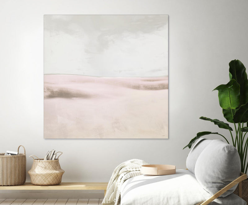 Œuvre d’art murale Giant Art « Blush Balance I » 54 x 54