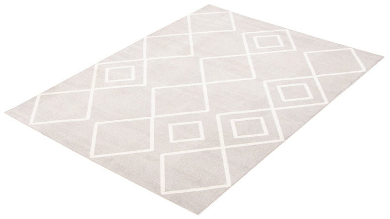 Carpette Kenza grise lavable à la machine - 5 pi 0 po x 7 pi 0 po