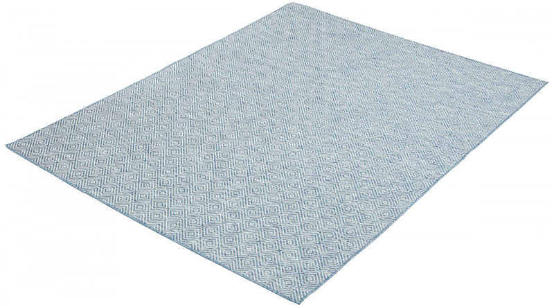 Carpette Neisha Diamond bleue 6 pi 7 po x 9 pi 6 po