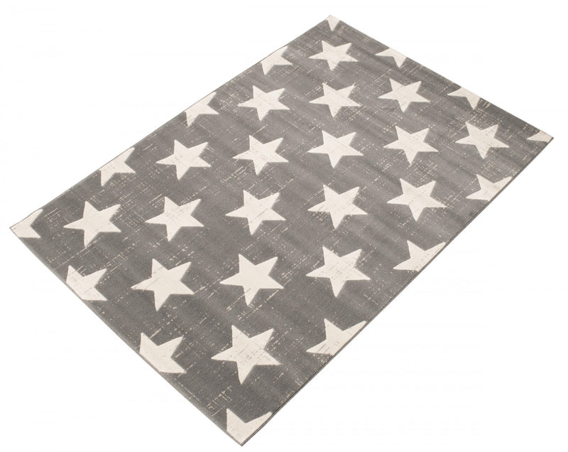 Carpette Ira grise 4 pi 7 po x 6 pi 7 po