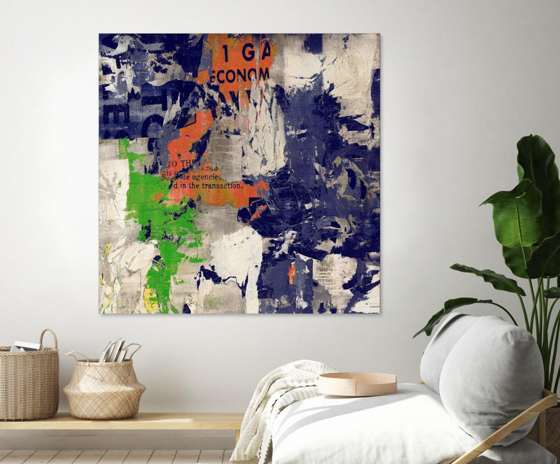 Œuvre d’art murale Giant Art « Economic Shift I » 72 x 72