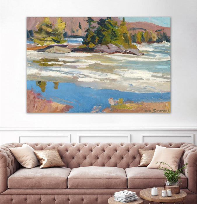 Œuvre d’art murale Giant Art « Little Running River » 72 x 48